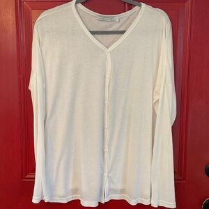 Women's White Cardigan Sweater